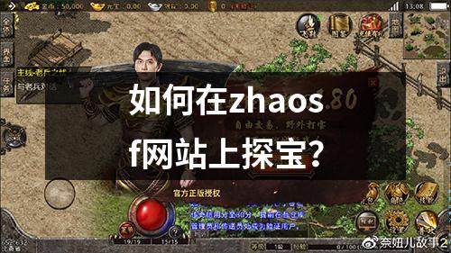 如何在zhaosf网站上探宝？